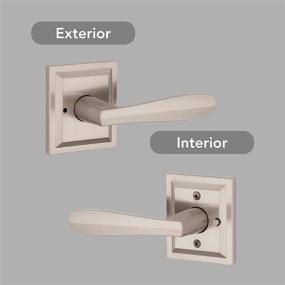 img 3 attached to 🚪 Baldwin Torrey Pines Privacy Lever for Bedroom or Bathroom Door Handle in Satin Nickel, Prestige Series with a Sleek Contemporary Slim Design for Indoor Doors