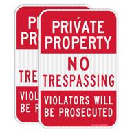 trespassing violators prosecuted reflective waterproof logo