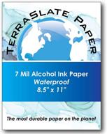 🖼️ terraslate 8 mil 8.5" x 11" alcohol ink art paper - pack of 25 sheets logo