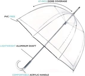 img 1 attached to ☔ Totes Signature Clear Bubble Umbrella: Style and Protection for Rainy Days