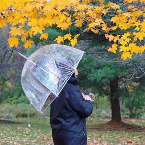 img 3 attached to ☔ Totes Signature Clear Bubble Umbrella: Style and Protection for Rainy Days