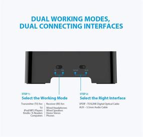 img 3 attached to 🔊 TROND TV Bluetooth V5.0 Transmitter and Receiver: Wireless Audio Adapter with AptX Low Latency, Optical TOSLINK and 3.5mm Connectivity - Pair with 2 Devices Simultaneously