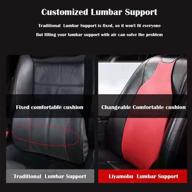 🪑 liyamobu lumbar support - innovative ergonomic air back cushion for car seat with comfortable back support, ideal for lumbar/back pain relief - black logo