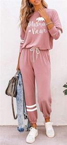 img 2 attached to 👗 ETCYY Women's Athletic Sweatsuit Jumpsuits in Jumpsuits, Rompers & Overalls - Trendy Clothing for Women