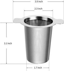 img 1 attached to Набор для заваривания чая Xinzheng Mai - Превосходные супертонкие чайные фильтры из нержавеющей стали 304 (2 шт)