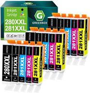 🖨️ greenbox 15 pack compatible ink cartridge replacement for canon pixma printers - canon 280 281 pgi-280xxl cli-281xxl: tr7520 tr8520 ts9120 ts6120 ts6220 ts8120 ts8220 ts9520 ts9521 logo