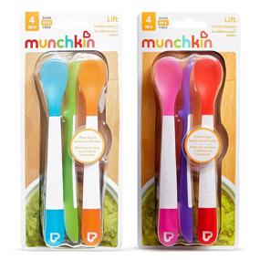 img 1 attached to 🥄 Munchkin Set of 6 Lift Infant Spoons in Vibrant Colors