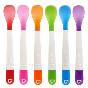 img 4 attached to 🥄 Munchkin Set of 6 Lift Infant Spoons in Vibrant Colors