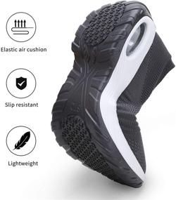 img 2 attached to 👟 HKR Women's Walking Shoes with Enhanced Arch Support, Comfortable Lightweight Mesh, and Non-Slip Soles for Work