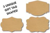 🎄 100 natural brown kraft holiday tags/ 2x3 inch present stickers for christmas giving and labeling logo