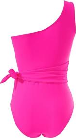 img 2 attached to 👙 RXRXCOCO Women's Shoulder Bathing Swimsuit Swimwear - Swimwear Clothing for Ladies in Swimsuits & Cover Ups