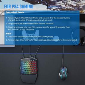 img 1 attached to 🎮 IFYOO KMAX2 Plus Keyboard and Mouse Combo Set Adapter for PS4, Switch, Xbox One - Compatible with Fortnite, PUBG, Rainbow Six Siege, and More FPS Shooting Games