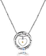 🌱 uloveido christian circle round ring necklace: faith as small as a mustard seed can move mountains (y958) logo