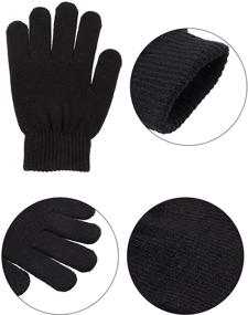 img 2 attached to Winter Magic: Keep Kids Warm with Sumind 12 Pairs Knitted Anti-slip Gloves