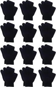 img 4 attached to Winter Magic: Keep Kids Warm with Sumind 12 Pairs Knitted Anti-slip Gloves