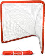 🥍 portable lacrosse goal - gosports regulation 6' x 6' lacrosse net with steel frame for quick backyard set-up, red логотип