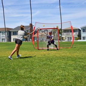 img 1 attached to 🥍 Portable Lacrosse Goal - GoSports Regulation 6' x 6' Lacrosse Net with Steel Frame for Quick Backyard Set-Up, Red