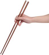 donxote extra long wooden noodles kitchen cooking frying chopsticks – 16.5 inches, set of 2 pairs (brown) logo