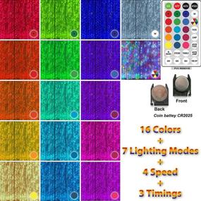 img 3 attached to 🌟 ZSJWL 16 Colors Changing Curtain Lights for Bedroom Wall, 300 LED Twinkle String Lights with Remote Control, USB Plug in for Window Backdrop, RGB Fairy Lights for Christmas, Party, Halloween Decor