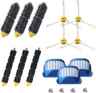 🔧 amyehouse accessory replacement kit for irobot roomba 600 series 585 595 614 620 630 650 670 671 680 695 vacuum parts - includes bristle & flexible beater brushes, 3-armed side brushes, and aero vac filters logo