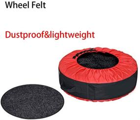 img 1 attached to 🔒 J&amp;C 4 Pcs Wheel Felts Covers 55cm/21.4in Black - Ultimate Dustproof Protection for Tires - Lightweight &amp; Universal Fit