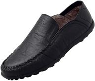 👞 boleone leather casual driving 1887 black46 men's shoes: stylish loafers & slip-ons logo