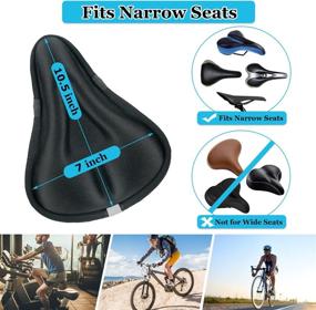 img 2 attached to Geronmine Gel Bike Seat Cover: Ultimate Comfort for Men and Women during Indoor and Outdoor Cycling