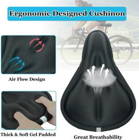 img 1 attached to Geronmine Gel Bike Seat Cover: Ultimate Comfort for Men and Women during Indoor and Outdoor Cycling