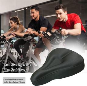 img 3 attached to Geronmine Gel Bike Seat Cover: Ultimate Comfort for Men and Women during Indoor and Outdoor Cycling