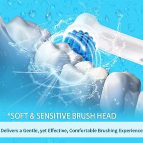 img 1 attached to 8 Pack Sensitive Gum Care Brush Heads: Compatible with Oral b Braun Electric Toothbrush for a Gentle and Superior Clean