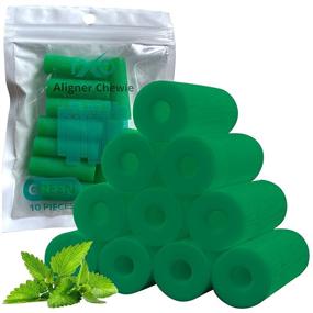 img 4 attached to 🦷 Invisalign Aligner Seating Chewies, Mint Scent, Bulk Pack of 10 PCs in Resealable Bag (Green) by IXO Aligner