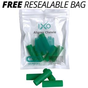 img 2 attached to 🦷 Invisalign Aligner Seating Chewies, Mint Scent, Bulk Pack of 10 PCs in Resealable Bag (Green) by IXO Aligner