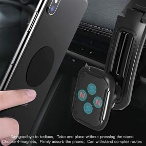 img 2 attached to 📱 IKOPO Magnetic Phone Car Mount Holder - Universal Cell Phone Holder for Car Dashboard Stand with Strong Suction Cup | iPhone, Samsung, LG, and More