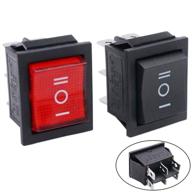 🚤 twidec/2pcs кнопка переключения 6 контактов 3 положения вкл/выкл/вкл ac 20a 125v 15a 250v dpdt красный светодиодный свет иллюминированный лодочный черный переключатель kcd2-203n-br логотип