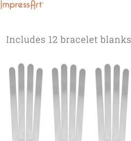 img 3 attached to 🔩 ImpressArt - Aluminum Bracelet Blanks: Perfect for Metal Stamping & Engraving (Pack of 12 - 1/4" x 6")