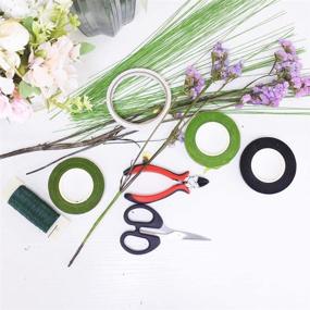 img 1 attached to 🌸 Jyongmer 12-Piece Floral Arrangement Kit with 6 Floral Tape Rolls, 26 Gauge Stem Wire, 22 Gauge Paddle Wire, 2 Double-Sided Tape Pieces, and Floral Wire Cutter Shears - Ideal for Bouquet Stem Wrap and Florist Crafts