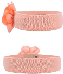 img 3 attached to 🌸 Fashionable Elastic Flower Women's Belt Accessories