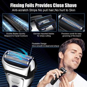 img 3 attached to Gbuild Electric Razor for Men - Wet/Dry, Rechargeable & Waterproof Shaver for Men - Cordless Men's Foil Shaver with Trimmer, USB Travel Charging - Fast & Close Shaving for Facial Hair