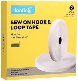 img 4 attached to HANFINEE 0.75 Inch Width Sewing Hook and Loop Tape, Non-Adhesive Sticky Back Nylon Fabric Fastener Interlocking Tape for DIY Crafts, Clothing, Footwear (White, 37ft)