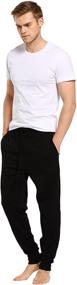 img 1 attached to 👖 CYZ Men's Cotton Lounge Pants, Drawstring, Black, Sleep & Loungewear Apparel