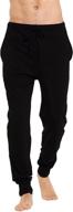 👖 cyz men's cotton lounge pants, drawstring, black, sleep & loungewear apparel logo