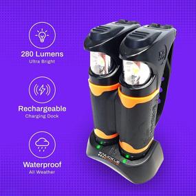 img 3 attached to 🏃 Knuckle Lights Advanced - Illuminate Your Night Runs and Dog Walks with Ultra Bright Flood Beams and Convenient Charging Base. A Must-Have Running Gear!