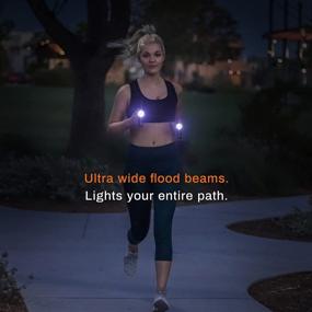 img 2 attached to 🏃 Knuckle Lights Advanced - Illuminate Your Night Runs and Dog Walks with Ultra Bright Flood Beams and Convenient Charging Base. A Must-Have Running Gear!