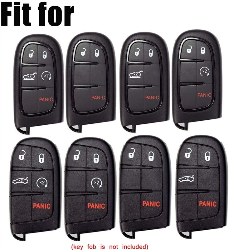  for Dodge Key Fob Cover,Key Fob Case for Dodge Charger  Challenger Dart Journey Durango Grand Caravan RAM Smart Remote Premium Soft  TPU Dodge Key Cover 3/4/5 Button(Black) : Everything Else