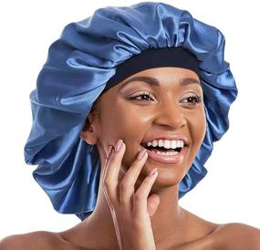 img 4 attached to 🎀 Double Layer Extra Large Silky Satin Bonnet – Enhanced Care for Optimal Results