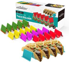 img 4 attached to 🌮 Colorful CHARMOUNT Taco Holder Stand: Enhance your Taco Presentation