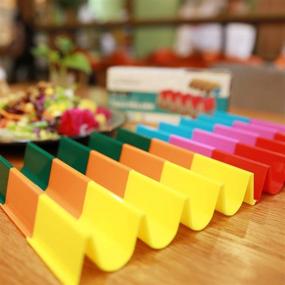 img 1 attached to 🌮 Colorful CHARMOUNT Taco Holder Stand: Enhance your Taco Presentation