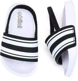 img 4 attached to 👦 Okilol Toddler Sandals: Stylish & Comfortable Boys' Shoes for Summer Outdoor Adventures