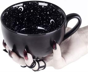 img 4 attached to ☕ Rogue + Wolf Midnight Coffee Mug in Gift Box - Spooky Witch Gifts, Cute Mugs For Women, Goth Decor - 17.6oz 500ml Porcelain, Unique Halloween Novelty Tea Cup