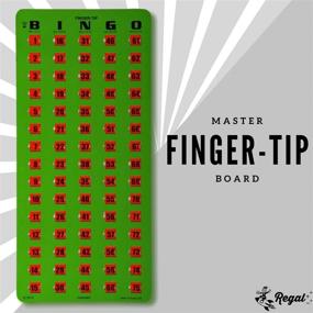 img 3 attached to 🎮 Regal Games - Easy Read Finger-Tip Shutter Slide Bingo Set with Master Board and Calling Cards - Green - Set of 10 Easy Read Shutter Slide Cards